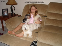 Alyssa with Cassie, Benjamin, and Max